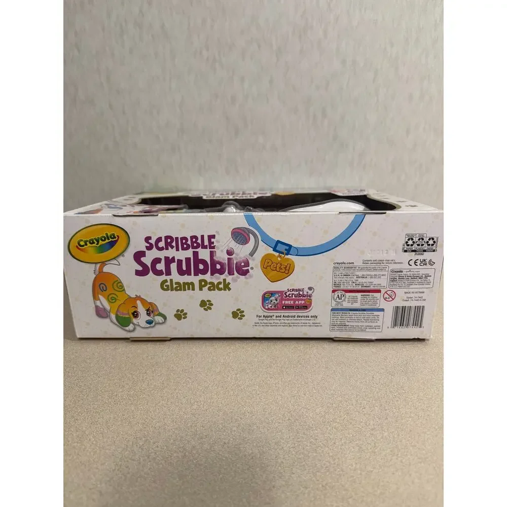 Crayola Scribble Scrubbie Pets Glam Tub Washable Toy Playset New